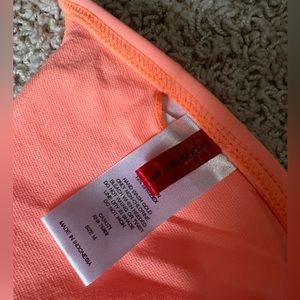 Neon orange swim top